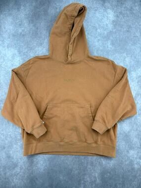 Both& Brown Tan Boxy Oversized Pullover Hoodie Size XL